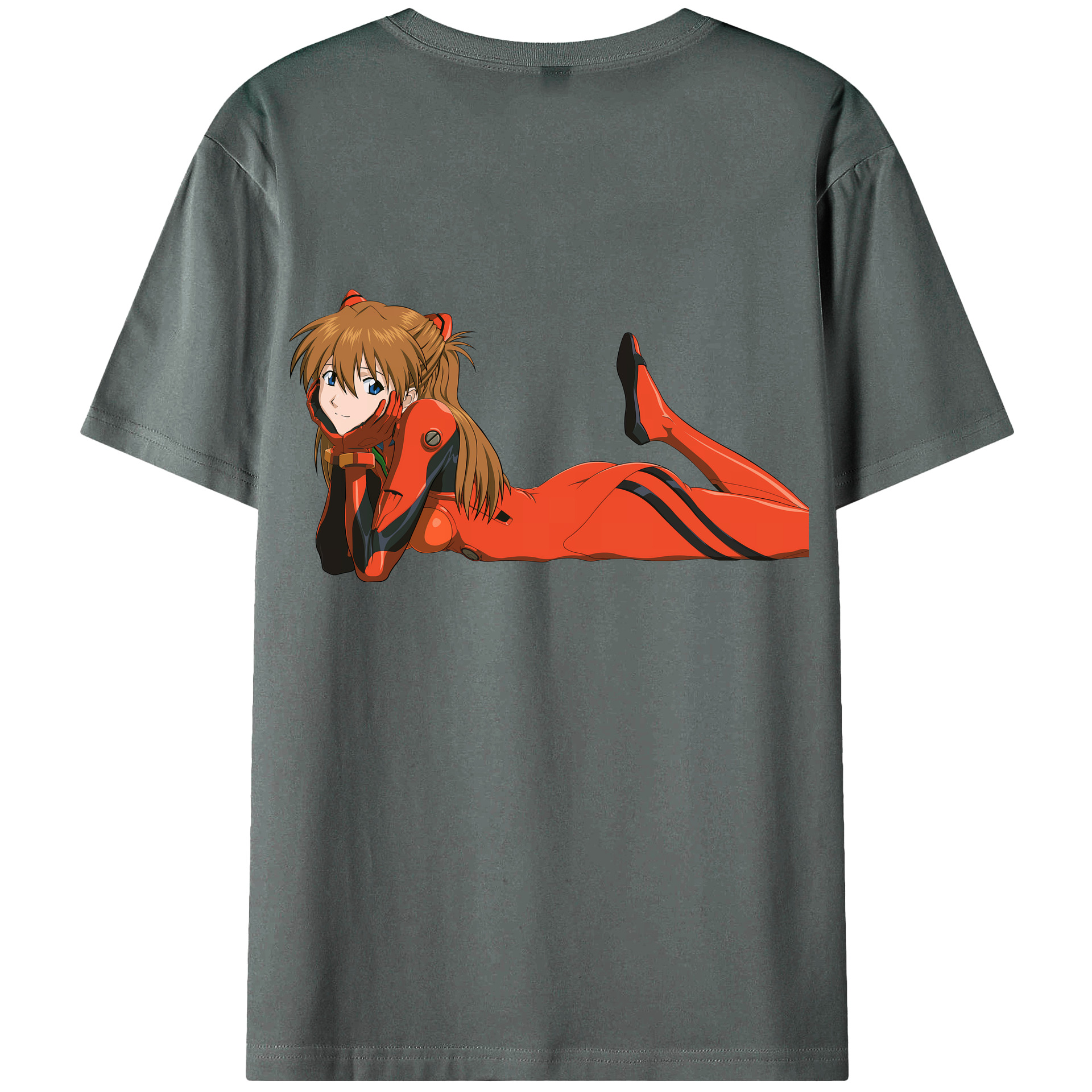 （画像用） EVA 新世紀エヴァンゲリオン 綿100％ メンズ半袖Tシャツ（バックプリント） 通気性